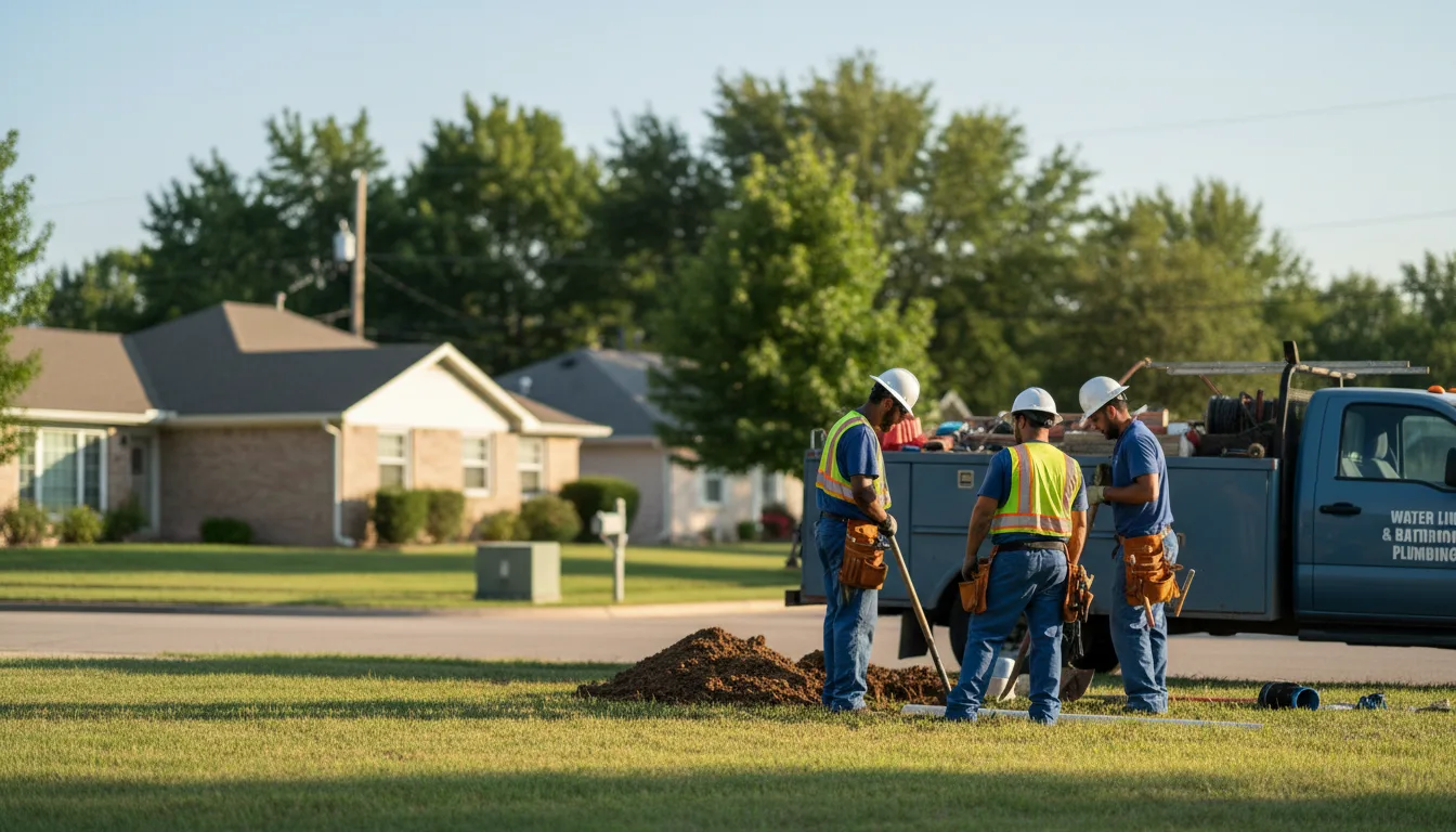Residential water line and bathroom plumbing service in Hot Springs, AR